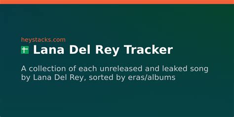 Lana Del Rey Tracker